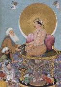 Hindu painter The Mughal emperor jahanir honors a holy dervish,over and above the rulers of the lower world USA oil painting artist